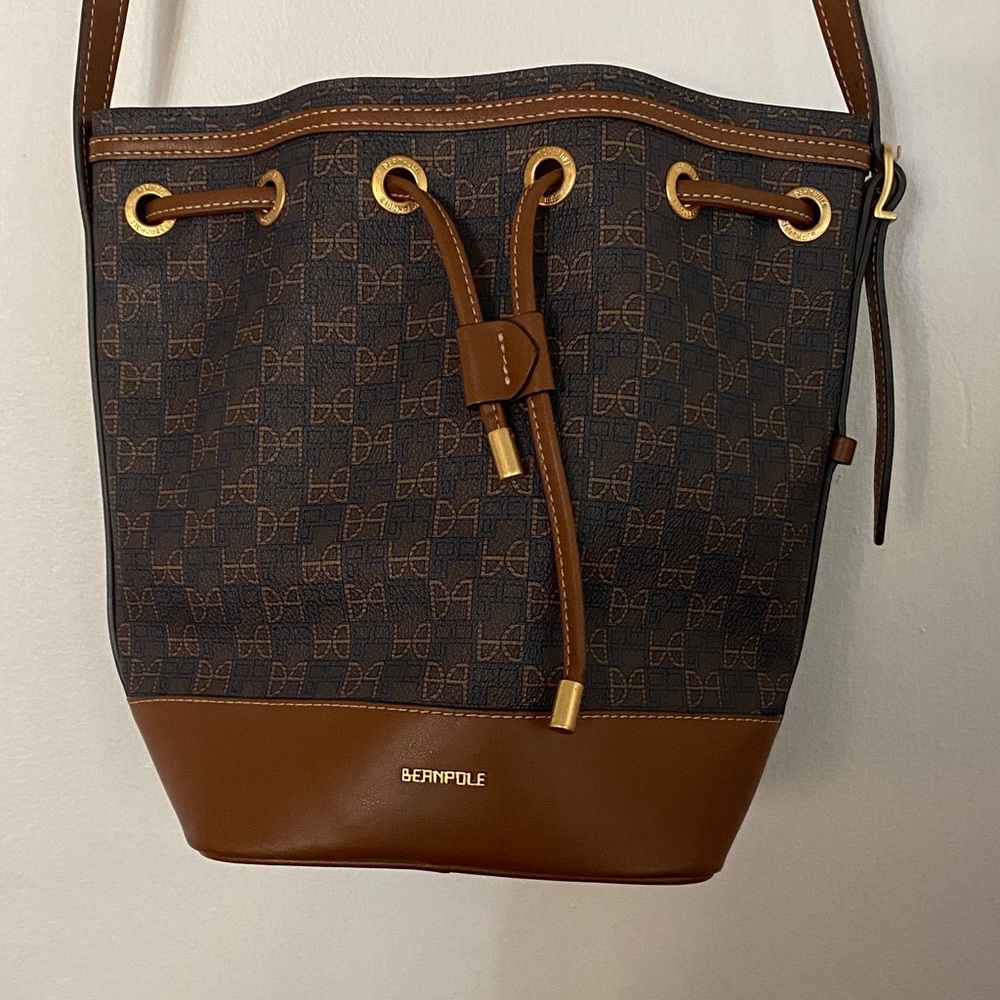 Brown and Gold Crossbody Bag